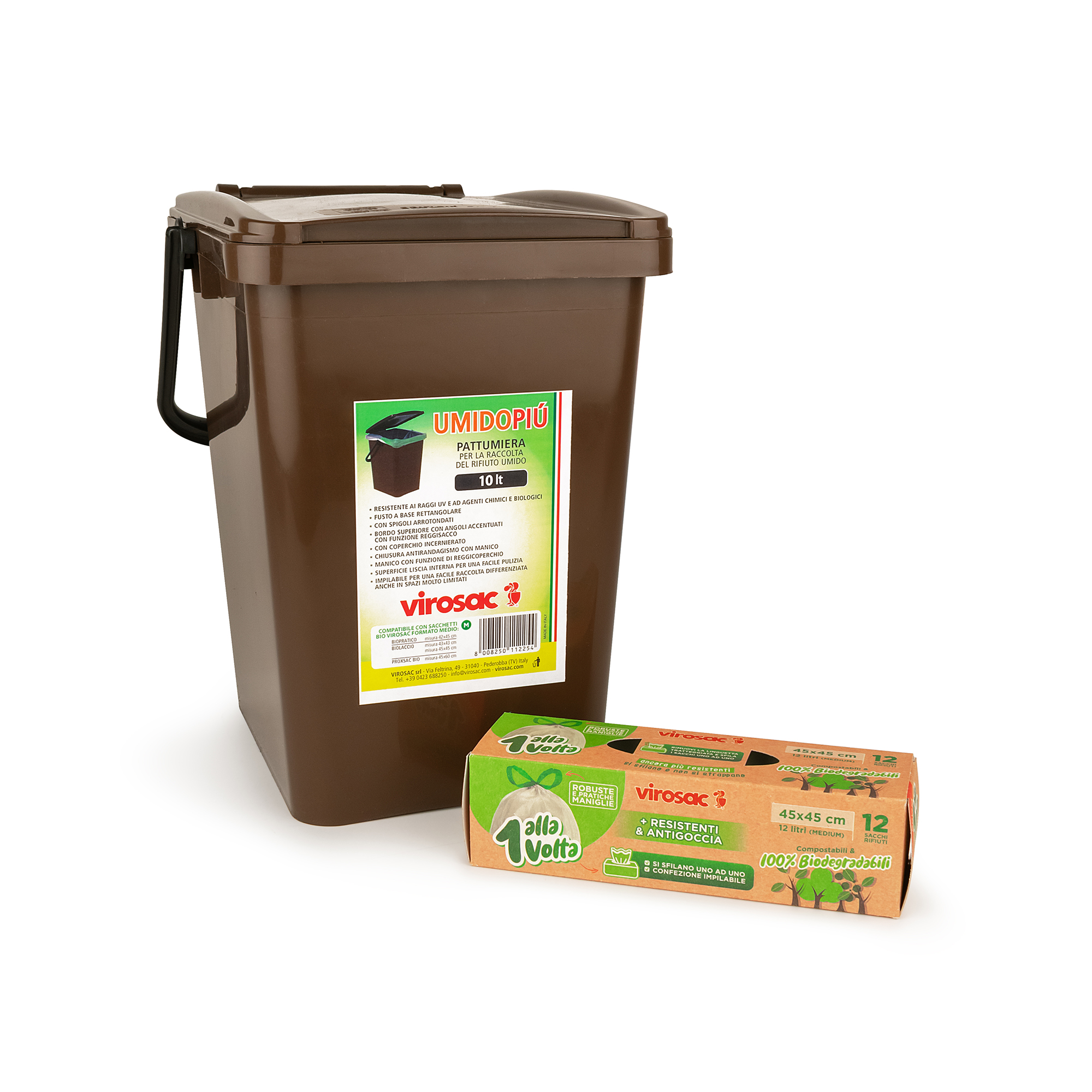 LKJHG 12 Litri 200 Sacchi di Sacchetti per rifiuti organici biodegradabili e compostabili al 100% bidoni della Spazzatura in plastica Sacchetti per rifiuti da 12 Litri 